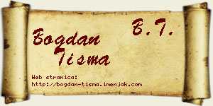 Bogdan Tišma vizit kartica